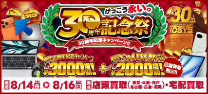30th記念祭買取ャンペーン