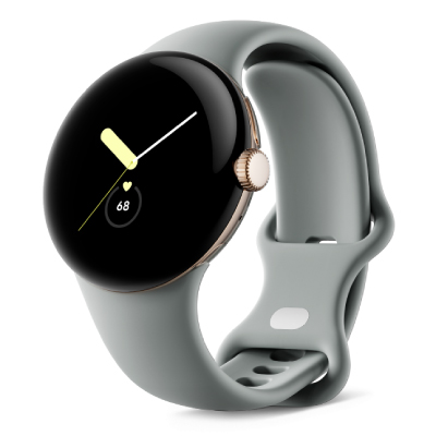 Google Pixel Watch Bluetooth/Wi-Fiモデル ChampagneGoldケース/Hazelアクティブバンド GA04123-TW