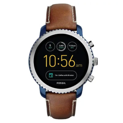 Fossil Q Explorist GEN 3 ジェネレーション3 46mm FTW4004 ブルー/ラゲージレザー