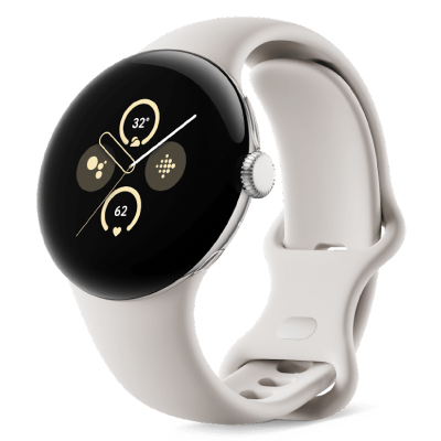 Google Pixel Watch2 Bluetooth/LTEモデル PolishedSilverアルミケース/Porcelainアクティブバンド