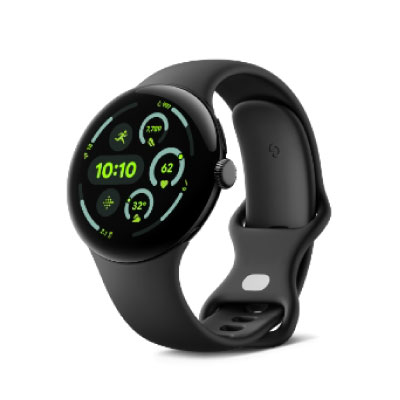 Google Pixel Watch3 Wi-Fiモデル 45mm Matte Black アルミケース/Obsidian アクティブ バンド