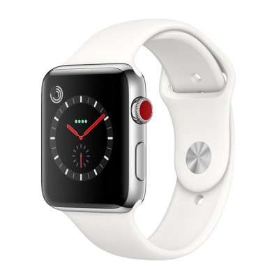 Apple Watch Series3 42mm Gps Cellular ステンレススチール ソフトホワイトスポーツバンド Mqly2j A の買取価格 イオシス買取