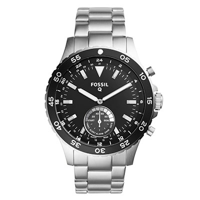 Fossil Q Crewmaster ハイブリッドスマートウォッチ FTW1126 シルバー/ステンレススティール