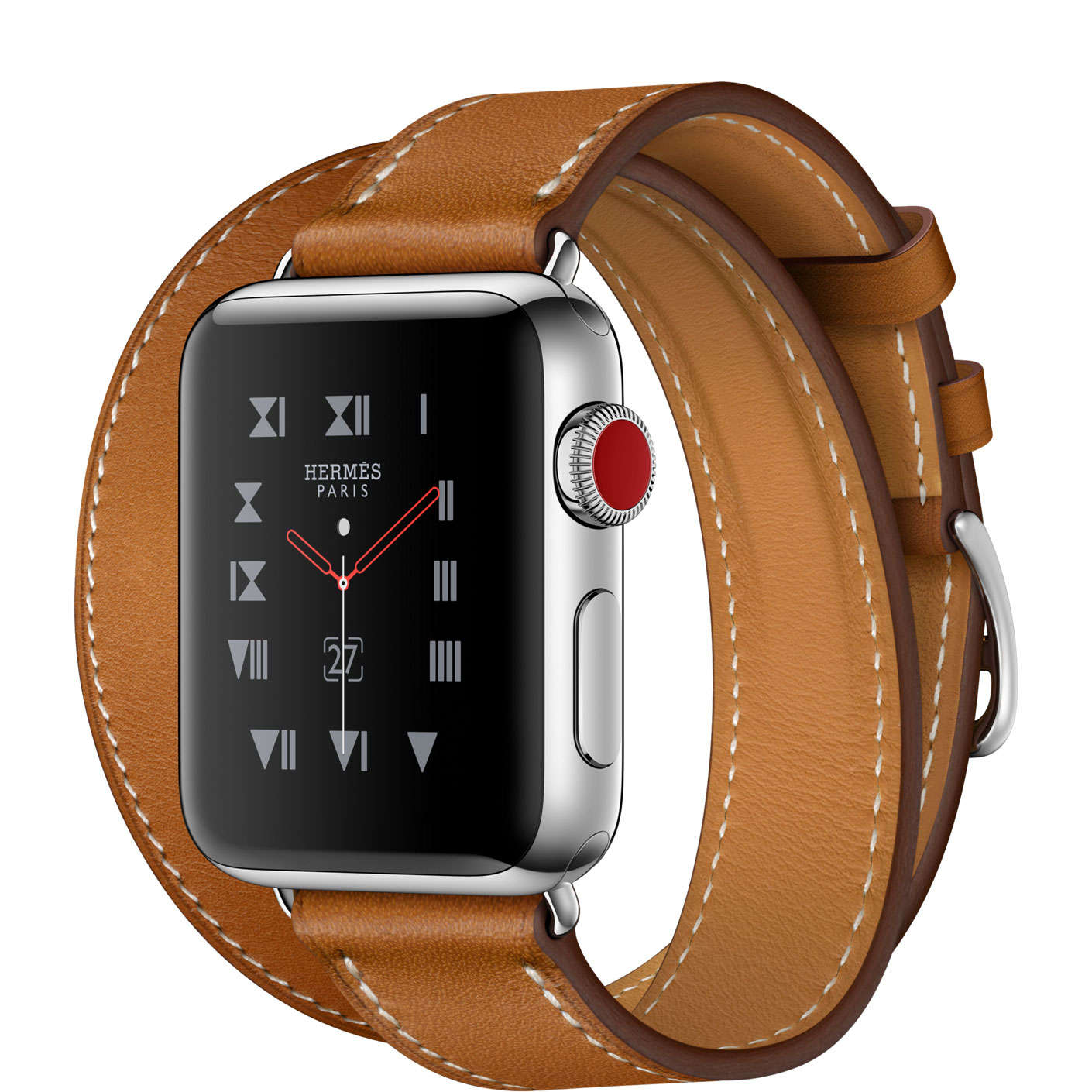 Apple Watch Hermes Series3 38mm GPS+Cellular ステンレススチール ドゥブルトゥール/ヴォー・バレ